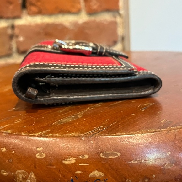 Coach Red Signature Soho Buckle Wallet Rare Colorway Leather Trim Vintage Y2K - Picture 10 of 16